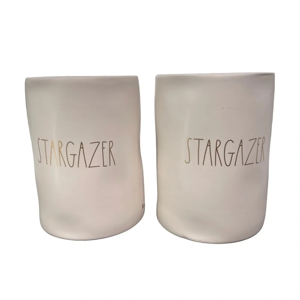 Rae Dunn Scented Candles 2 Stargazer Midnight Orchid gold star ceramic jar - Picture 5 of 9